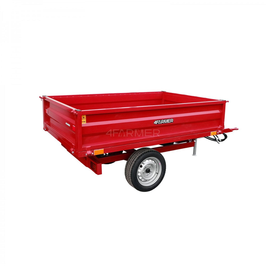 Rimorchio agricolo monoasse 1,5 t con ribaltabile