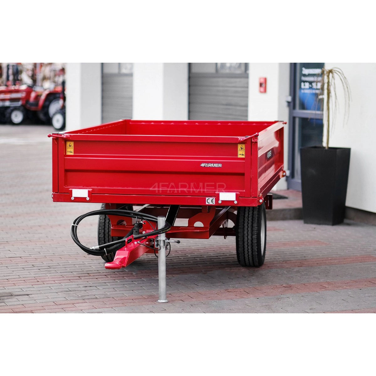 Rimorchio agricolo monoasse 1,5 t con ribaltabile