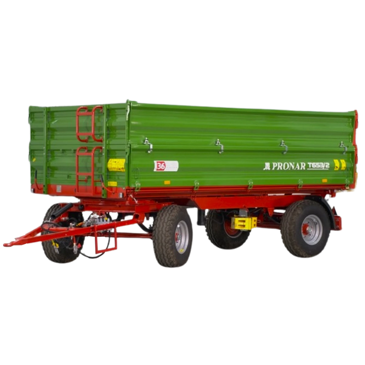 Rimorchio agricolo 2 assi 6T con cassone ribaltabile