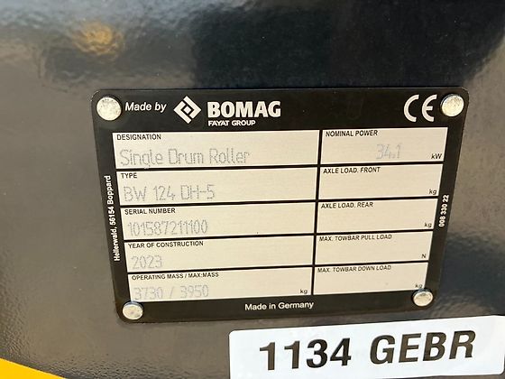 BOMAG BW 124 DH-5 – Modello 2023
