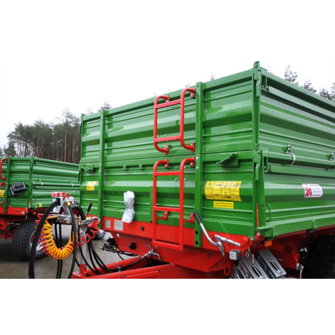 Rimorchio agricolo tandem 10T con kipper