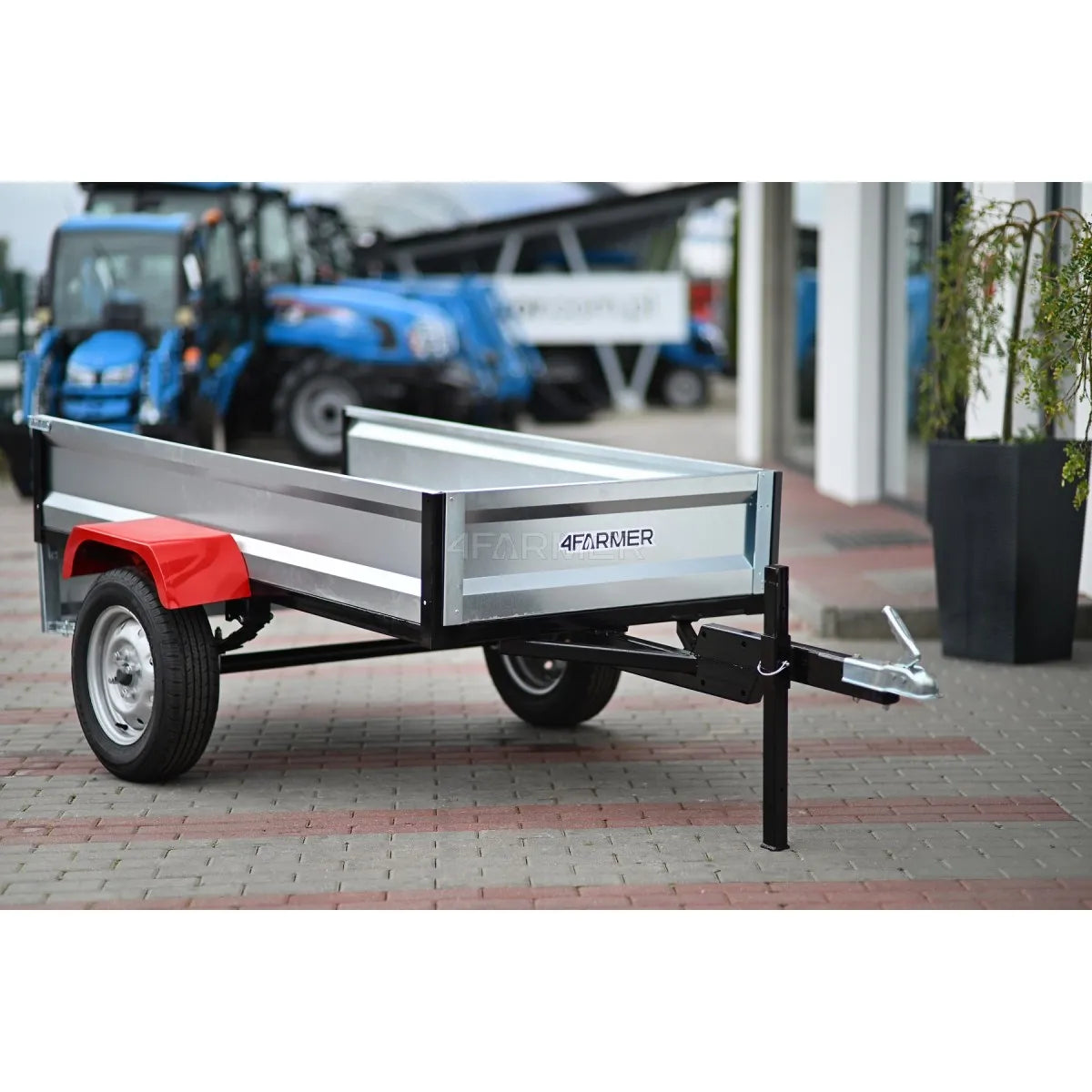 Rimorchio da giardino monoasse per trattoretta