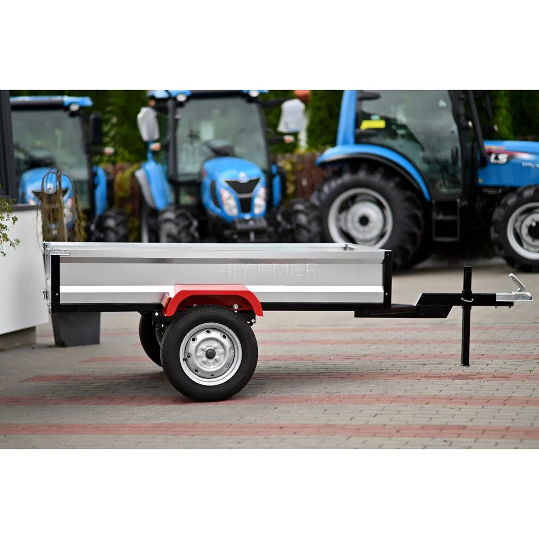 Rimorchio da giardino monoasse per trattoretta