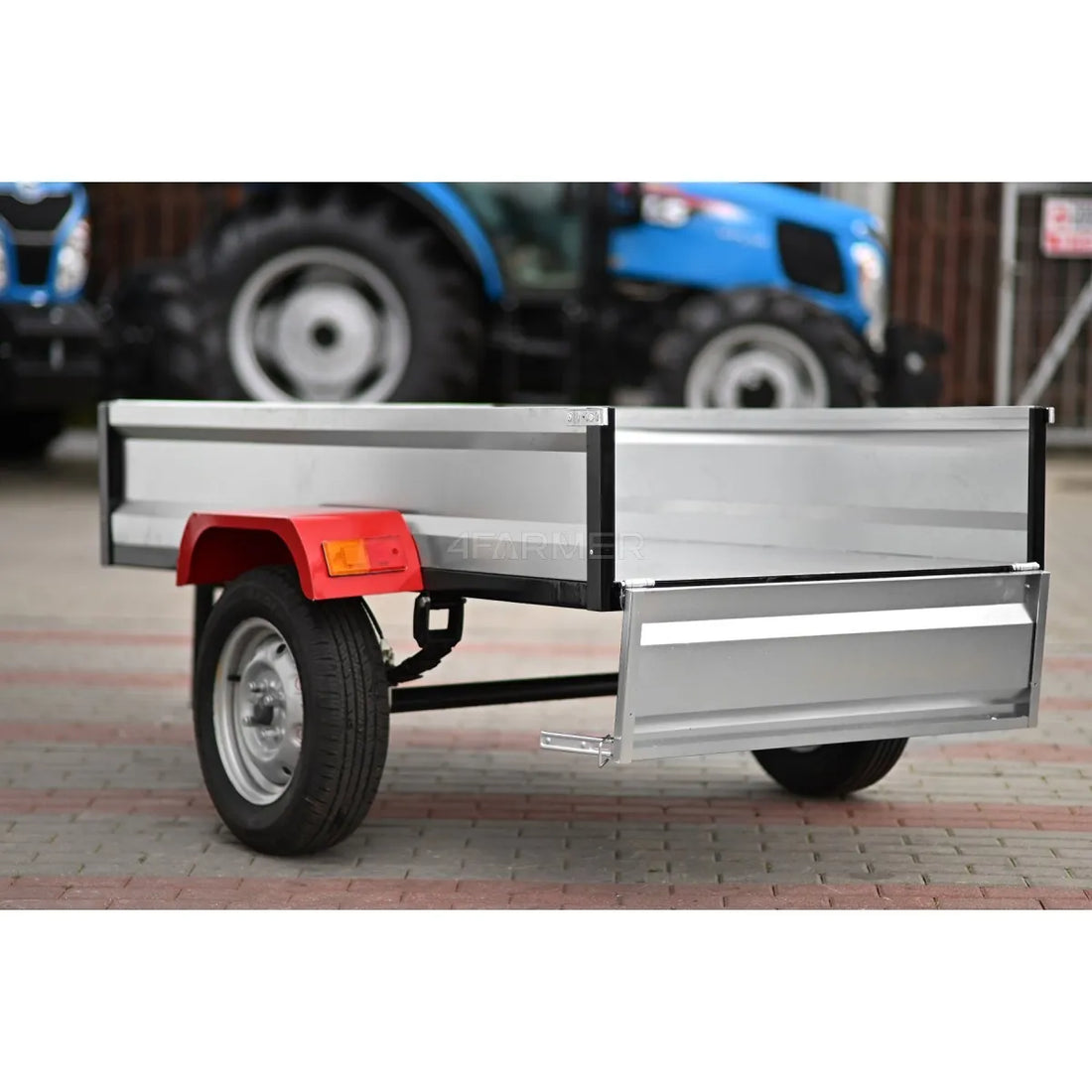 Rimorchio da giardino monoasse per trattoretta