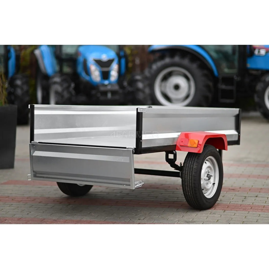 Rimorchio da giardino monoasse per trattoretta