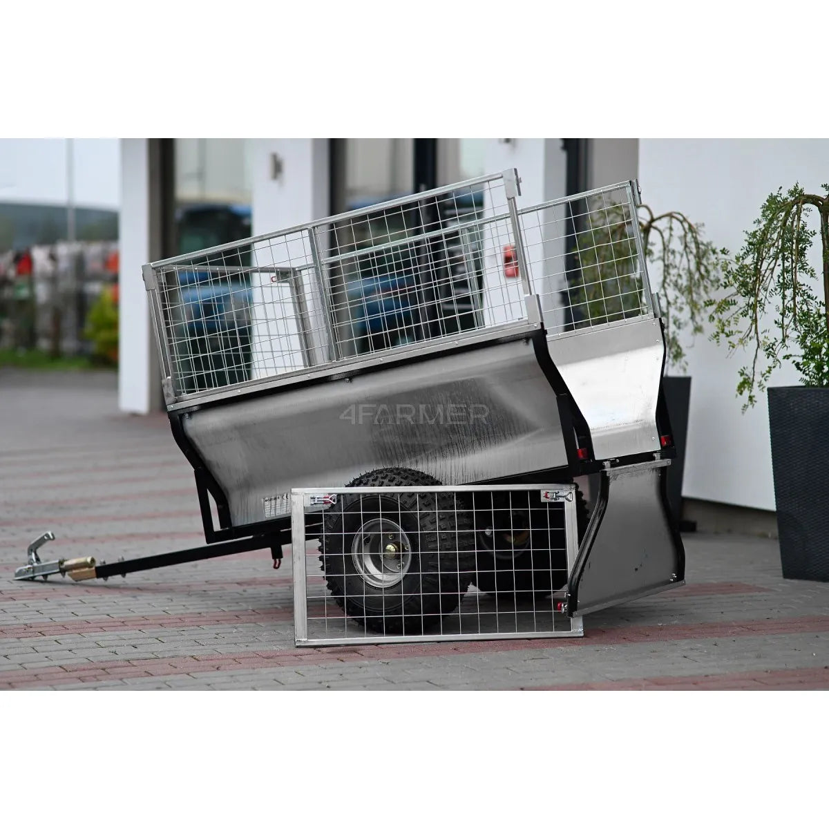 Rimorchio da giardino per quad (ATV) KD-T01B con estensioni a rete