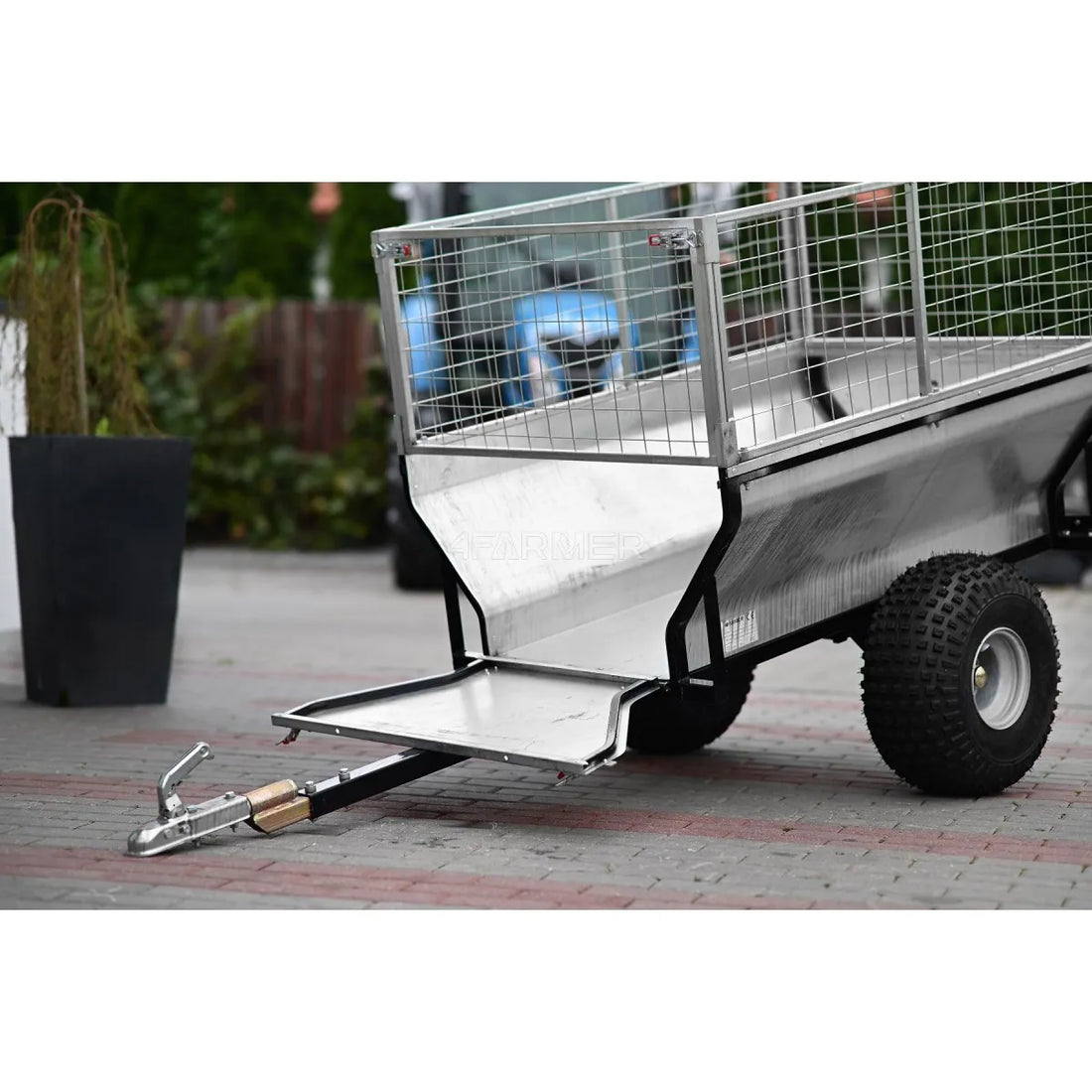 Rimorchio da giardino per quad (ATV) KD-T01B con estensioni a rete